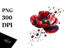 Abstract Glossy Poppy, Transparent PNG Product Image 1