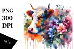 Vibrant Cow Abstract Clipart Product Image 3