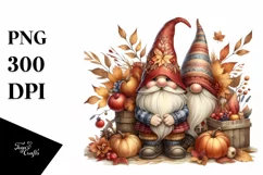 Detailed Autumn Gnome PNG Product Image 1