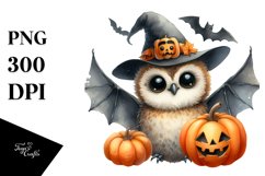 Funny Watercolor Halloween Bat | Sublimation | Clipart Product Image 3