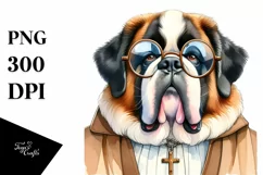 Contempt Saint Bernard with Big Eyes and es | Clipart Product Image 3