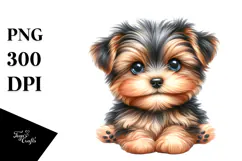 Watercolor Baby Yorkipoo PNG Product Image 1