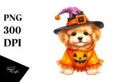 Cute Baby Dog Halloween Scenery Product Image 1