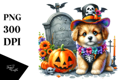 .Cute Baby Dog Halloween Grave Product Image 1