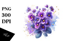 Violet with Golden Insertions PNG Product Image 1