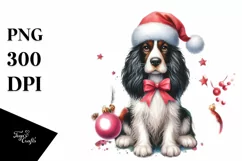 Cute English Springer Spaniel Christmas PNG Product Image 3