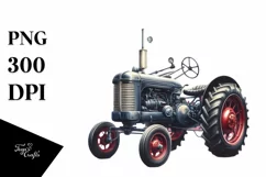 Vintage Tractor with Stars and USA Flag | Sublimation Product Image 3
