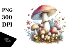 Detailed Pastel Mushroom PNG Product Image 1