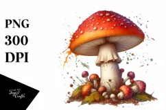 Detailed Pastel Mushroom PNG Product Image 1