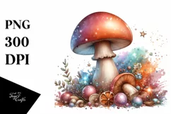 Detailed Pastel Shiny Mushroom PNG Product Image 3