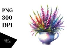 Colorful Vase Heather Watercolor Product Image 3
