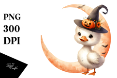 Cute Baby Swan Dressed for Halloween PNG Product Image 1