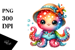 Colorful Cute Baby Octopus Dressed Summer Product Image 1