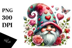 Detailed Valentines Gnome PNG Product Image 1