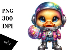 Vibrant Goofy Cute Baby Duck PNG Product Image 1
