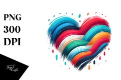 Colorful Heart, Transparent PNG Product Image 1