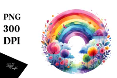 Colorful Rainbow Painting | Sublimation | Clipart Product Image 1