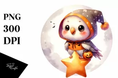 Cute Baby Parrot Dressed for Halloween PNG Product Image 3