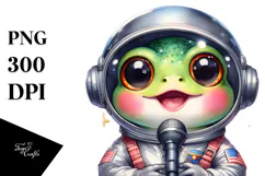 Baby Frog with Singer Look PNG Product Image 1