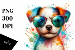 Colorful Puppy Art Clipart Product Image 1