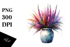 Colorful Vase Heather Watercolor Product Image 3