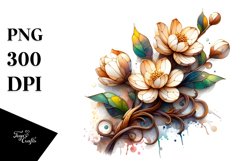 Abstract Wooden Jasmine | Clipart Product Image 3