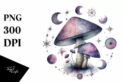 Mystical Mushroom | Celestial | Magic Mushrooms PNG |Tarot Product Image 8
