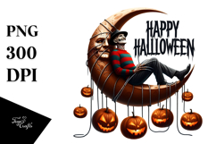 Funny Cute Ghost for Halloween PNG Product Image 1