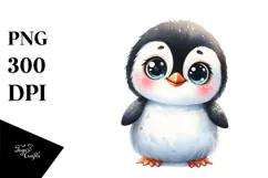 Baby Penguin Standing Up Human Like | Sublimation | Clipart Product Image 1