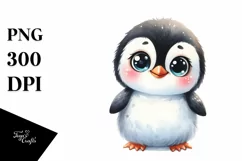 Baby Penguin Standing Up Human Like | Sublimation | Clipart Product Image 1