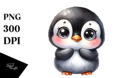 Baby Penguin Standing Up Human Like | Sublimation | Clipart Product Image 1
