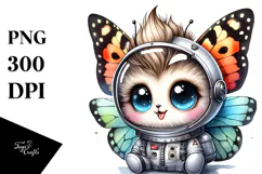 Cute Baby Butterfly Punk PNG Product Image 1