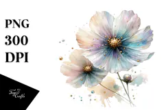 Detailed Pastel Shiny Cosmos PNG Product Image 1