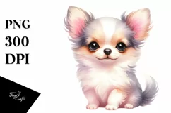 Watercolor Cute Pastel Chihuahua Product Image 1