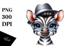 Cute Baby Zebra PNG Product Image 1