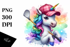 Golf Club Unicorn PNG Product Image 1