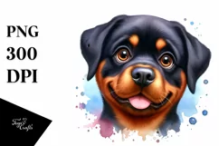 Funny Rottweiler with Big Eyes | Clipart Product Image 3