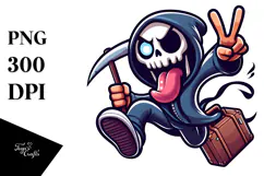 Aggressive Cartoon Reaper, Transparent PNG Product Image 1