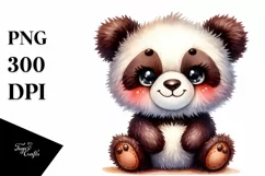 Vibrant Colorful Plush Panda | Sublimation | Clipart Product Image 3