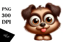 Playful Puppy with Fur Texture, Trending PNG Product Image 1
