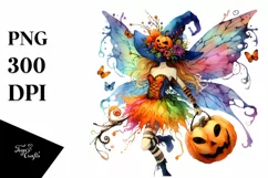 Vibrant Drawing Fairy Halloween | Clipart Product Image 3