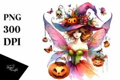 Vibrant Drawing Fairy Halloween | Clipart Product Image 3