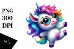Dancing Baby Unicorn, Goofy and Expressive PNG Product Image 3