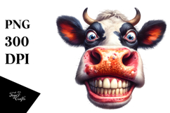 Crazy Funny Cow Portrait Product Image 1