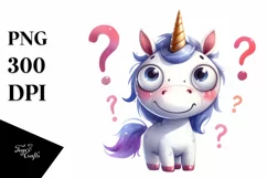 Funny Unicorn with Goofy Smile PNG Product Image 3