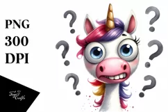 Funny Unicorn with Goofy Smile PNG Product Image 1