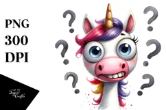 Funny Unicorn with Goofy Smile PNG Product Image 1