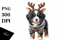 Winter Bernese Mountain Dog PNG Product Image 3