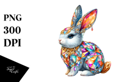 Colorful Bunny PNG Product Image 1
