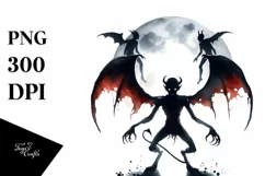 Simple Halloween Demon, Transparent PNG Product Image 1